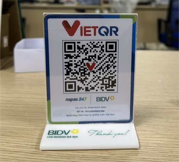 Q.ba Code Bảng QR Code Mica Quét Mã Thông tin tài khoản đẹp giá rẻ